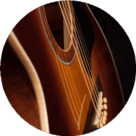Custom guitar with dark wood