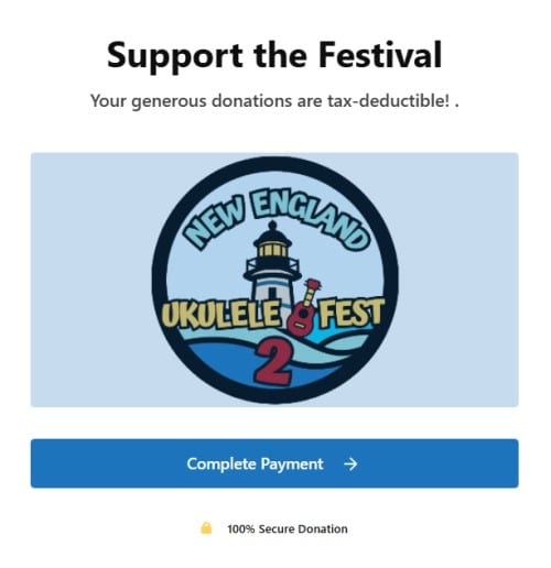 This is a screenshot of the NEUF2 donation form