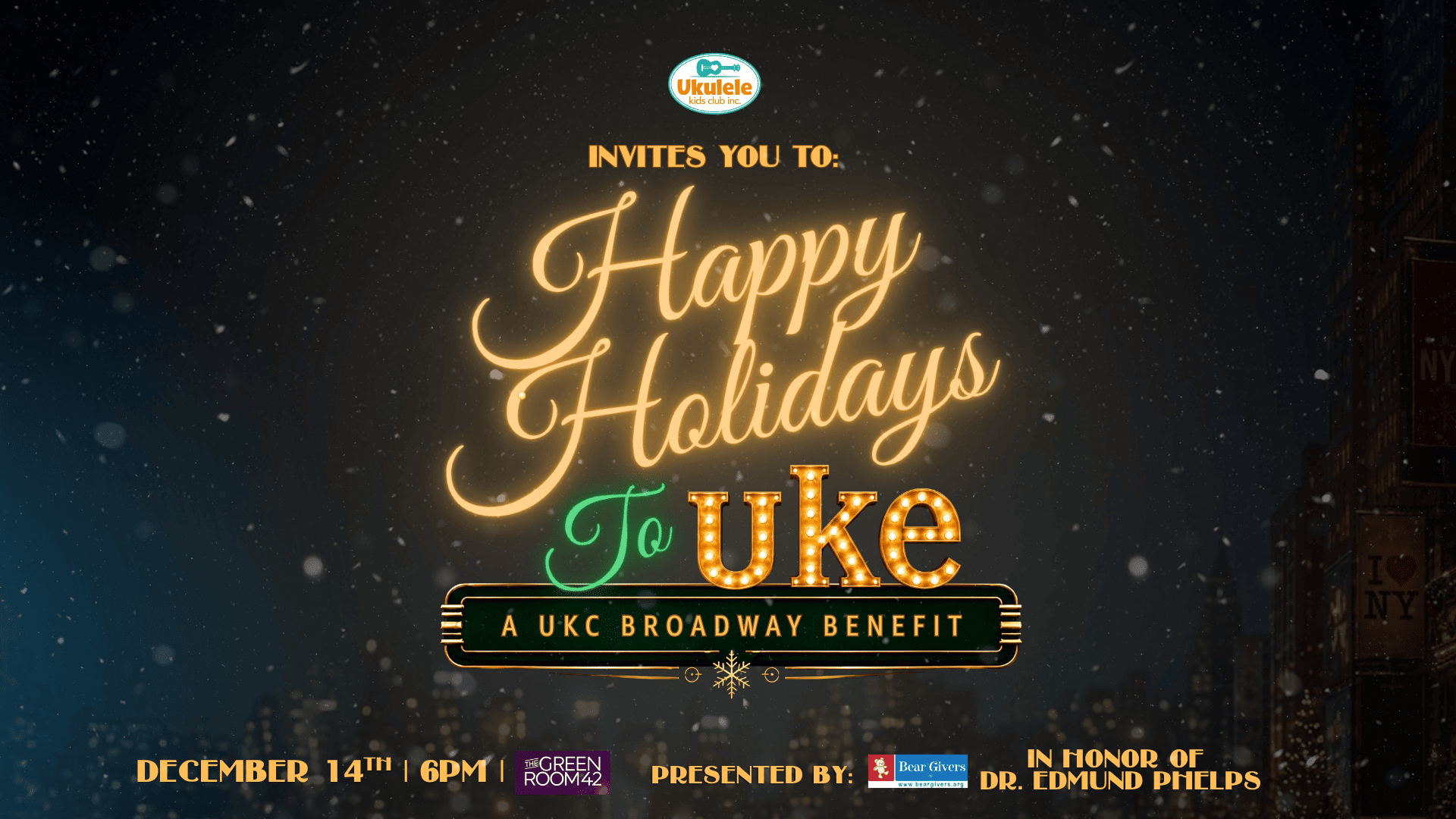Happy Holidays to Uke A UKC Broadway Benefit