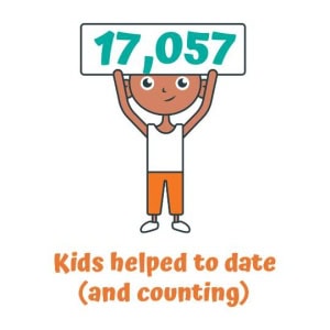 17,057 Kids helped to date (and counting)