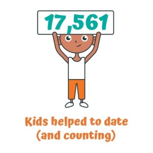 17,561 Kids helped to date (and counting)